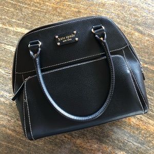 Kate Spade ♠️ Black Leather Dome Satchel